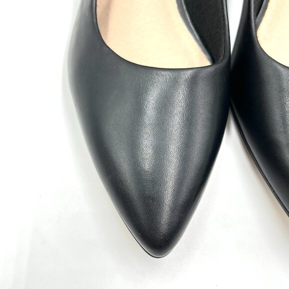 Clarks‎ Size 6 Linvale Jerica Black Leather Point Toe Kitten Heels Pumps Shoes - Picture 5 of 15